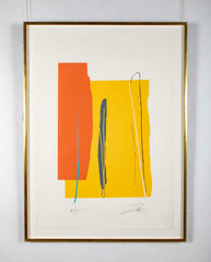 "Relatively" Screenprint in Colors by American Abstract Artist Larry Zox