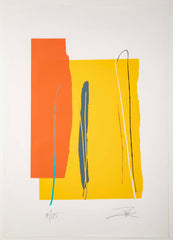 "Relatively" Screenprint in Colors by American Abstract Artist Larry Zox