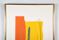 "Relatively" Screenprint in Colors by American Abstract Artist Larry Zox