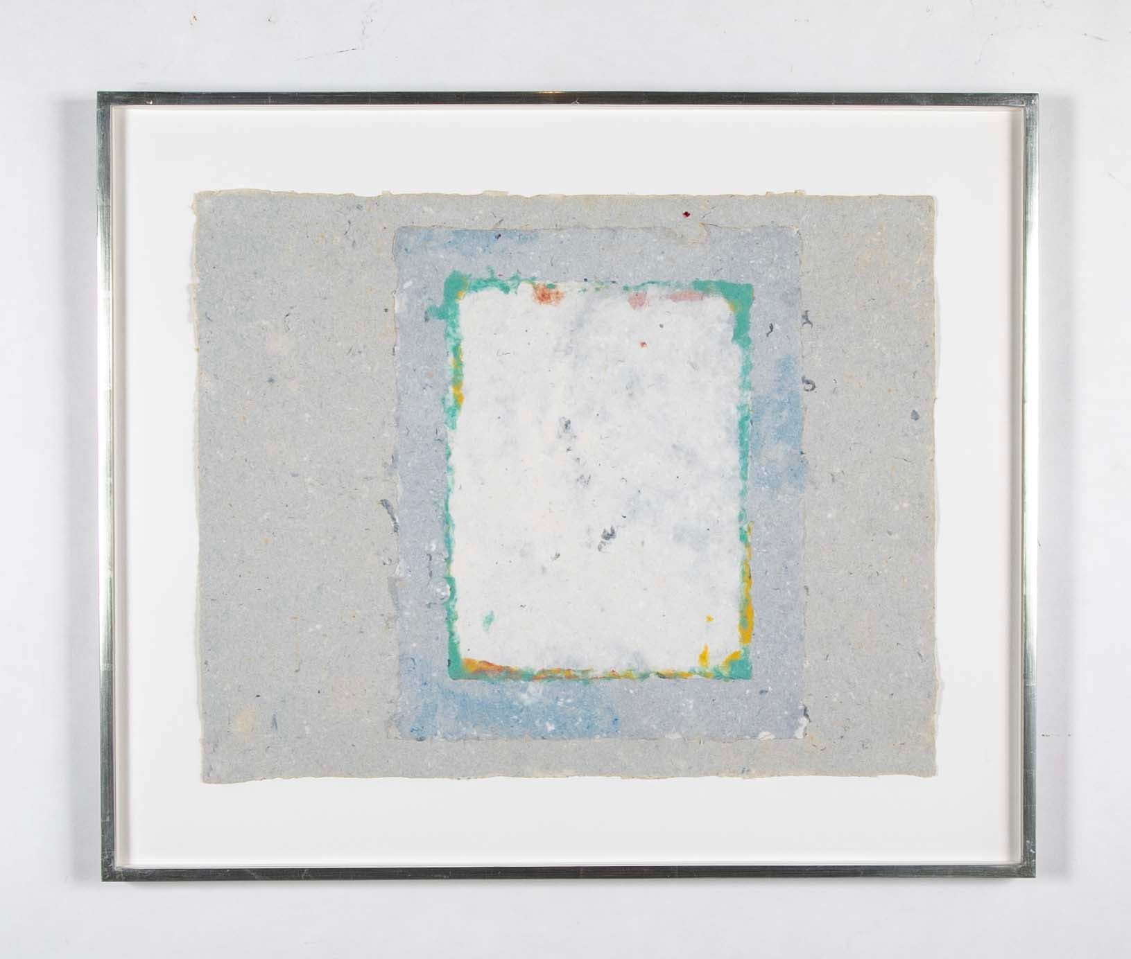 Geometric Abstract Mixed Media on Paper by American Artist Kenneth Noland