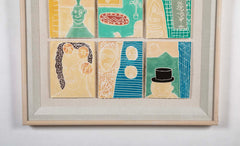 "Scratch Music" Set of 9 Woodcuts in Colors by Robin Winters