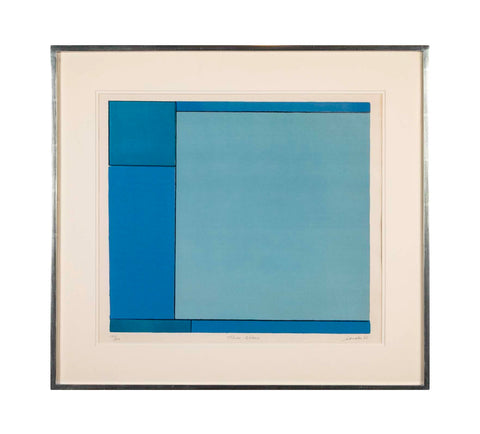 "Three Blues" Lithograph in Colors by Ludwig Sander