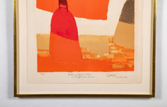 "The Two Indian Girls, Mexico" Signed Lithograph by Bernard Cathelin