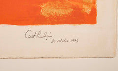 "The Two Indian Girls, Mexico" Signed Lithograph by Bernard Cathelin