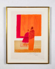 "Ozumba Market" Lithograph by Bernard Cathelin