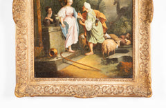 "Rebekah at the Well" a Late 19th Century French Oil on Canvas