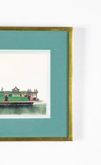 Set of 12 Gouaches of Chinese Junks and Other Vessels by Youqua