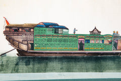 Set of 12 Gouaches of Chinese Junks and Other Vessels by Youqua