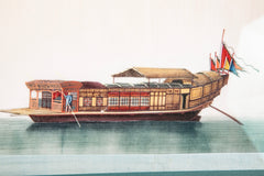 Set of 12 Gouaches of Chinese Junks and Other Vessels by Youqua