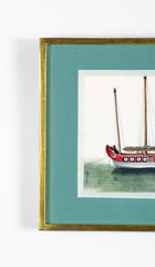 Set of 12 Gouaches of Chinese Junks and Other Vessels by Youqua