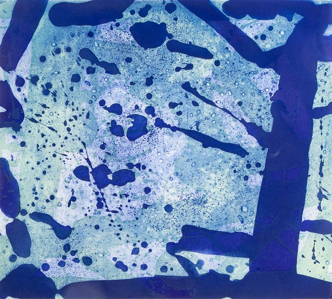 Artists' Proof "Green Coral" Aquatint in Colors by Sam Francis