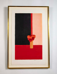 "Tokonoma, Rouge et Noir" Lithograph in Colors by Bernard Cathelin