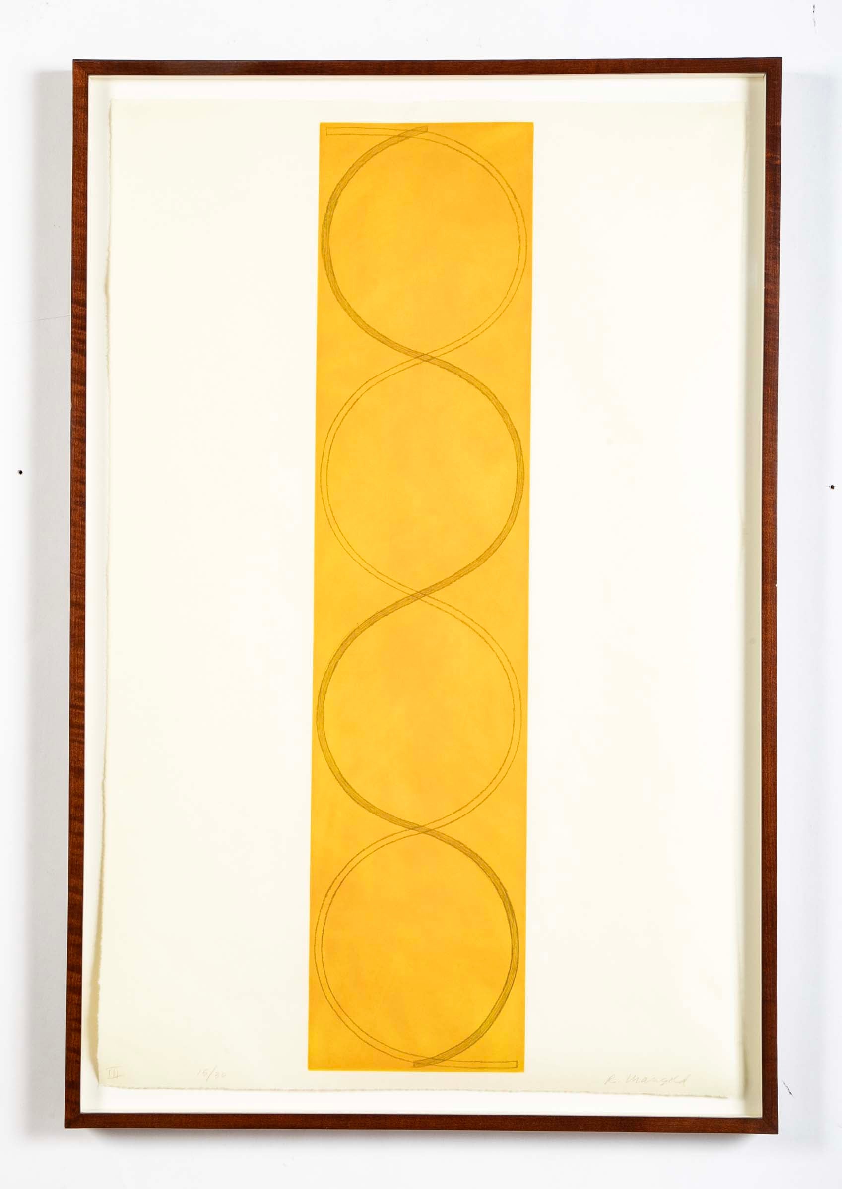 "Four Columns ( I, II, III, IV )" 4 Etchings with Aquatint by Robert Mangold