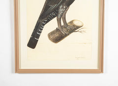 Offset Lithograph of "Capercaillie Cock, PL 7"  from the "The  Great Bird Book" by Olof Rudbeck The Younger