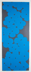 "Wallflower" Blue on Gray by Donald Sultan