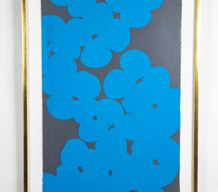 "Wallflower" Blue on Gray by Donald Sultan