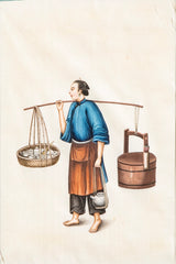 Seven Paintings of Pastoral Characters for the China Trade