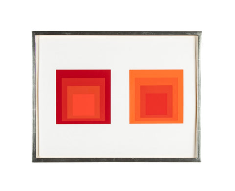 Joseph Albers Homage to the Square in Red.