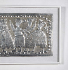 Hammered Aluminum Tribal Scene by Nigerian Artist Asiru Olatunde