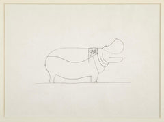 Ink Sketch on Ingres Paper Attributed to Francois- Xavier Lalanne