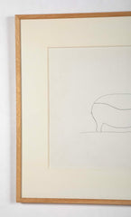 Ink Sketch on Ingres Paper Attributed to Francois- Xavier Lalanne
