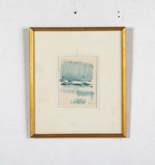 Two Aquarelle & Gouache Landscapes by Roger Muhl
