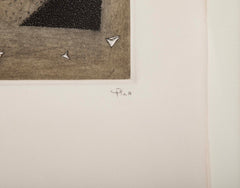 "Rupture, 1990" Etching on Woven Paper by Brazilian Arthur Luiz Piza