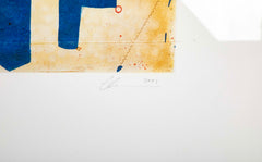 "Seven String Etching with White and Blue" by Caio Fonseca