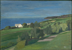 "View of Vang on Bornholm" Oil on Canvas by Danish Artist Claus Johannsen