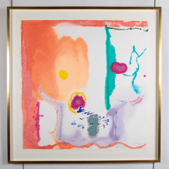 "Beginnings" Screenprint in Colors by American Abstract Artist Helen Frankenthaler