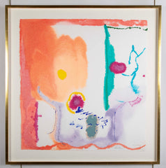 "Beginnings" Screenprint in Colors by American Abstract Artist Helen Frankenthaler