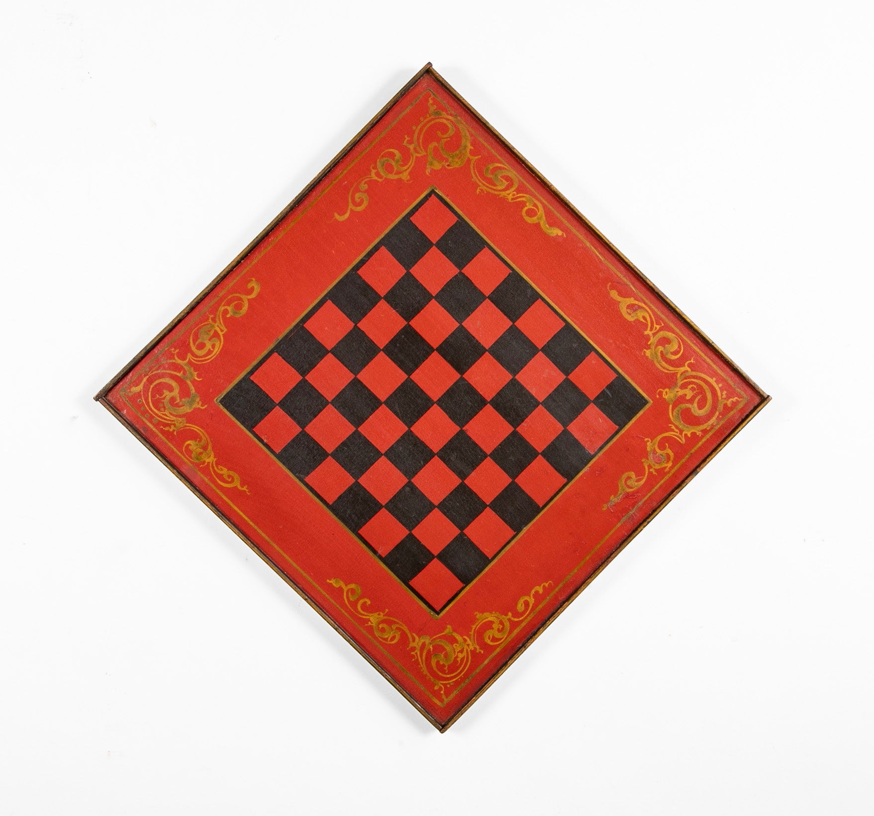 Late 19th Century American Black & Red Checkerboard