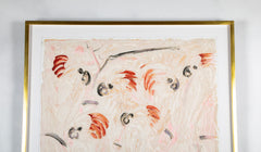 Hunt Slonem (b. Kittery ME, 1951) "Cockatoos" SIlkscreen