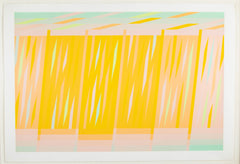 "7905 ( Yellow )" Screenprint by American Color Field Painter Martin Canin