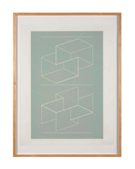 "White Embossing on Gray VI", by Josef Albers