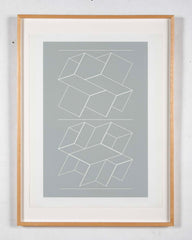 "White Embossing on Gray VII", by Josef Albers