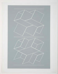 "White Embossing on Gray VII", by Josef Albers