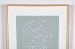 "White Embossing on Gray VII", by Josef Albers