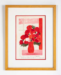 "Bouquet of Flowers" Lithograph by Bernard Cathelin