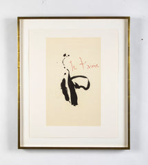 Robert Motherwell Lithograph "Je t'Aime"