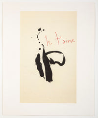 Robert Motherwell Lithograph "Je t' aime"