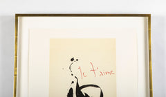 Robert Motherwell Lithograph "Je t'Aime"