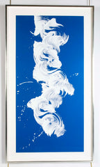 Jamie ( James ) Nares Screenprint in Colors on Blue Field