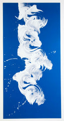 Jamie ( James ) Nares Screenprint in Colors on Blue Field