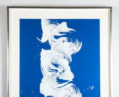 Jamie ( James ) Nares Screenprint in Colors on Blue Field