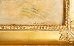 Oil on Board Painting by Mabel Alvarez