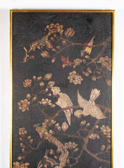 Set of 4 Chinese Late 18th/Early 19th Century Framed Silk Painted Panels