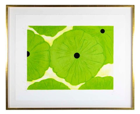 "Six Greens" Screenprint on Paper by Donald Sultan