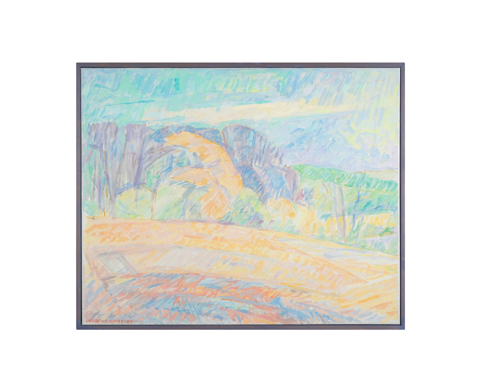 Jorgen Stenberg Basse Landscape in Oil on Canvas