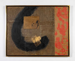 "Yugiri Son of Genji" Oil Collage on Canvas by Yutaka Ohashi